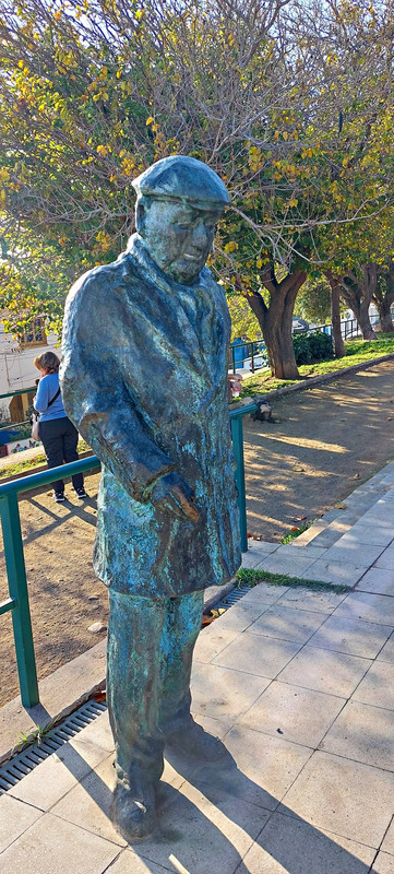 Pablo Neruda - in a park near his home in Valpariso