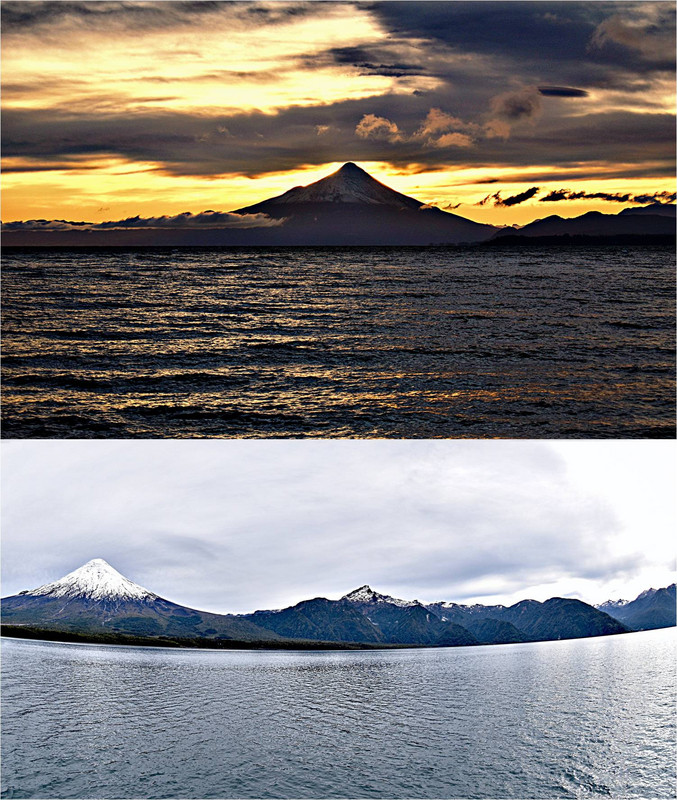 Two views of Osorno