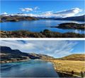 Beautiful lakes near Torres del Paine