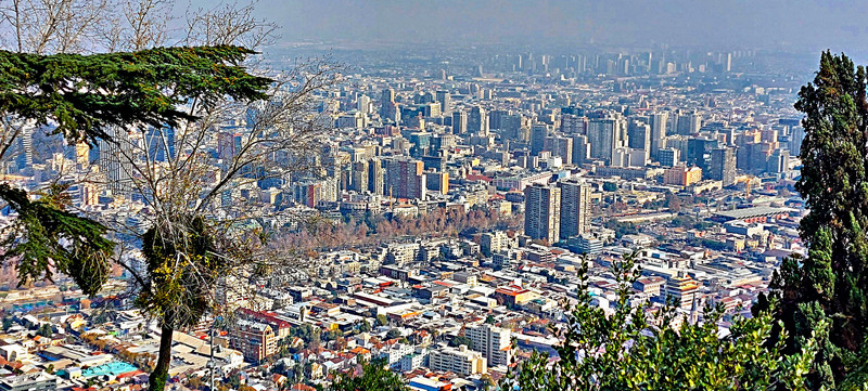 City landscape from the hill