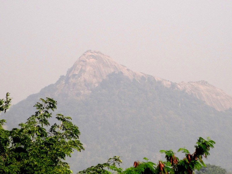 The peak resembling a face - from Surya Temple