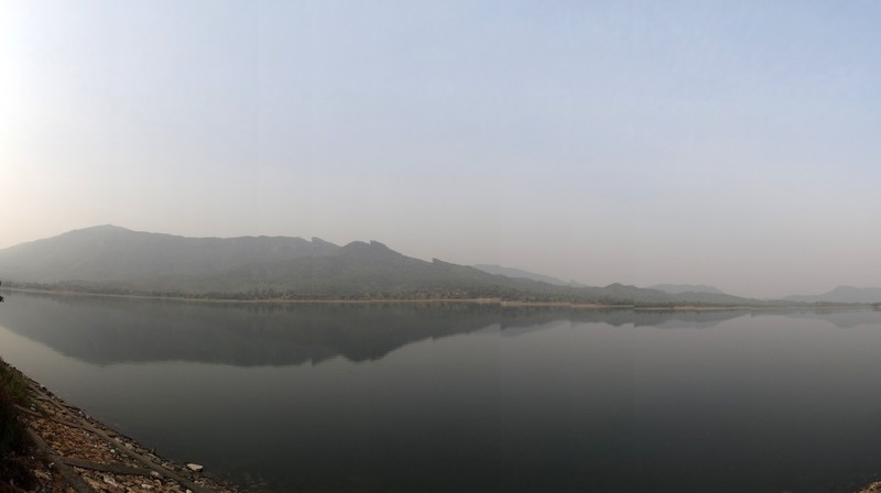 Dusk setting in Dimna lake