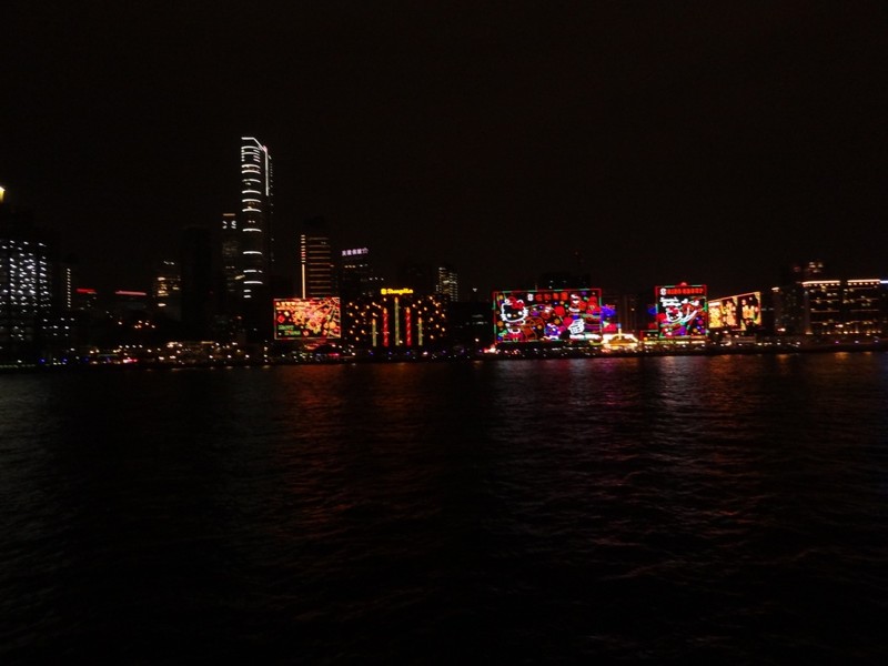 Hong Kong skyline in the Christmas Eve