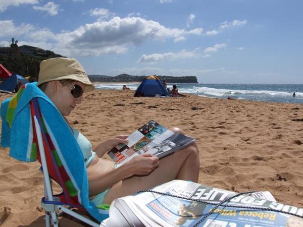 Caroline Relaxing on Warriewood Beach
