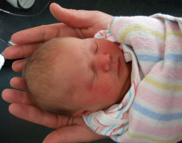 Olivia in safe hands - 1 day old