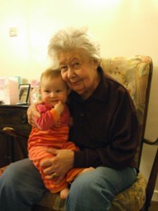 Granny 89 bday Olivia 9 Months 13 Nov 08