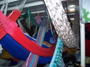 hammocks on the boat 