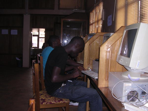 Local cybercafe in central Bafoussam