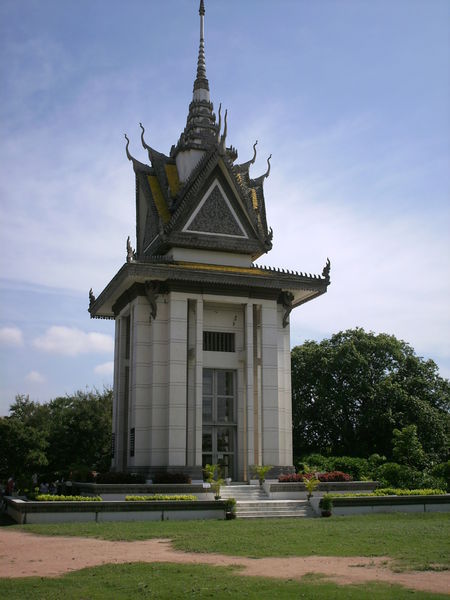 The memorial stupa of Choeung Ek Genocide Center