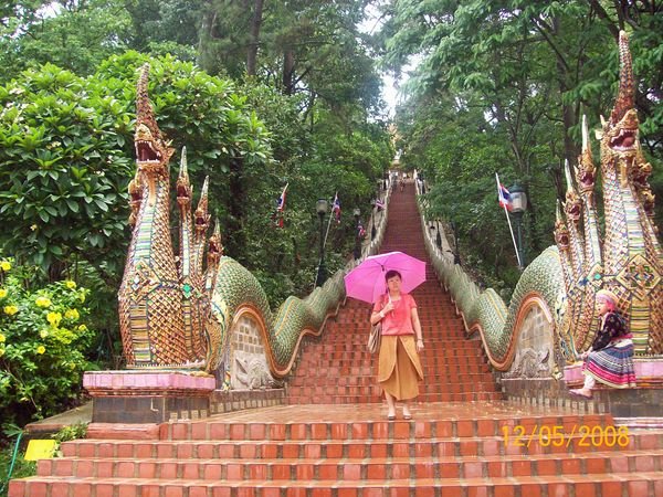 Stairs up to Wat Doi Suthep