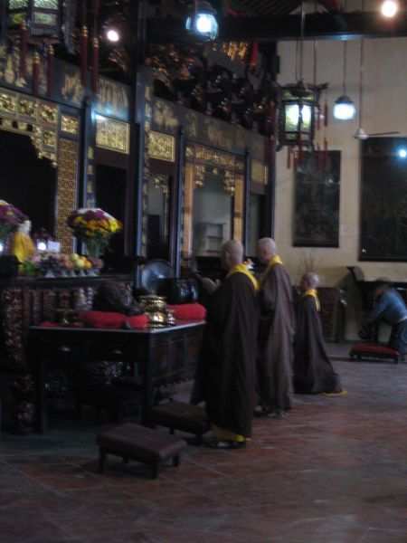 Worshipping in Chinese Temple