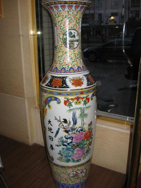 intricate vase at one of our hotels...