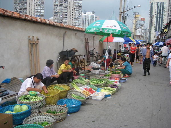 outdoor market in shanghai