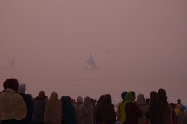 Sailboats at dawn