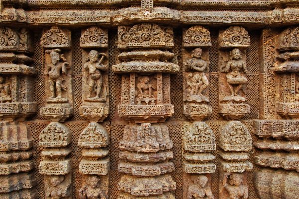 Sun temple carving
