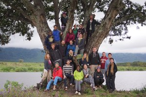 The whole group in the Ngorongoro Crater