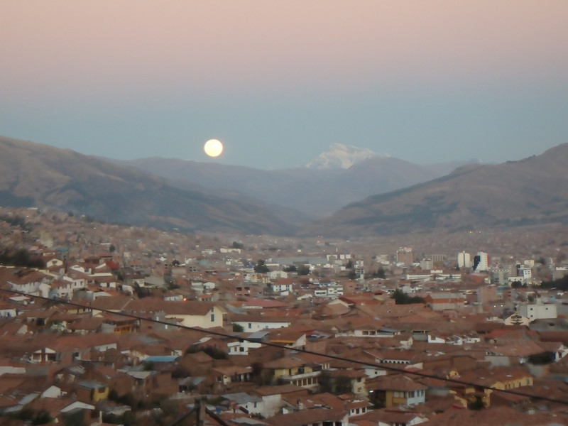 Moonset over Cusco