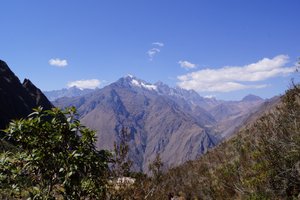 Day 2 of Inca Trail- view over mountains