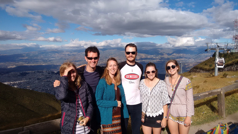 On Cruz Loma hill (Teleferico) with Sarah, Al, Lynnae, Jerome, Danielle & Tayla