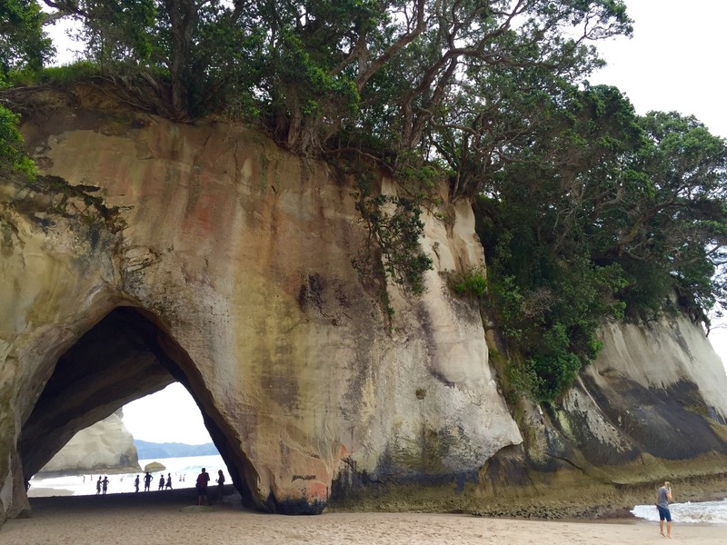 The hole in the rock at cathedral cove 