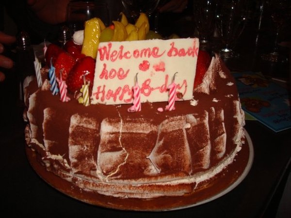 Closeup of the cake