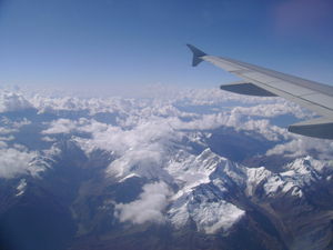 View of Andes from the plane
