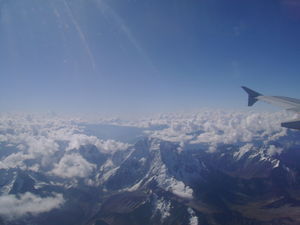 View of Andes from the plane