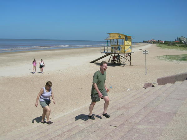 Ken & Sandy on their daily beach run
