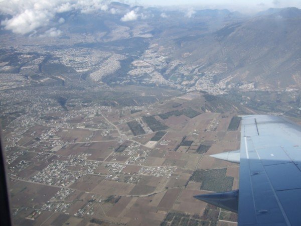 Looking down on Ecuador