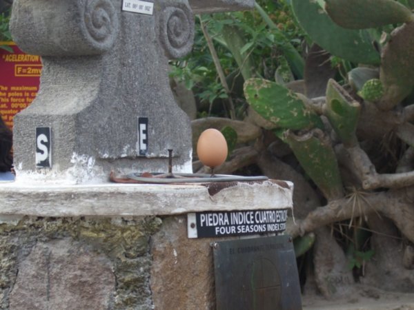 balancing an egg on the equator