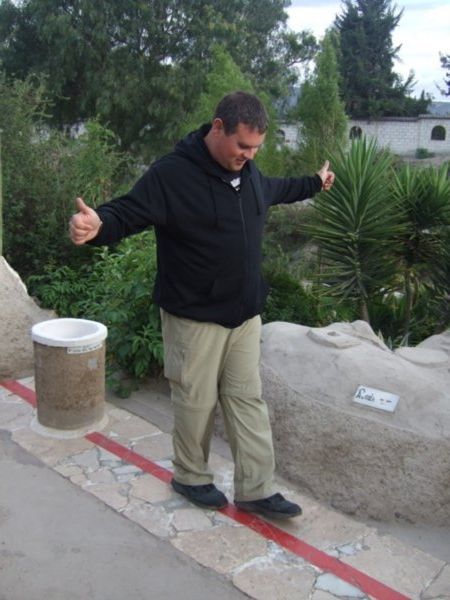 trying to balance on the equator