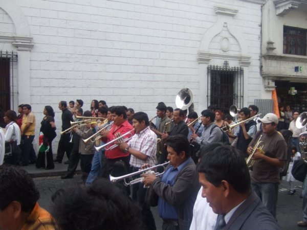 street parade in arequipa