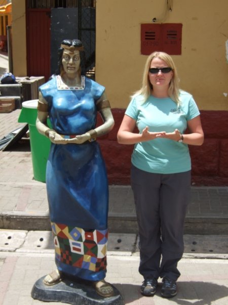 Meeting a nice lady in Aguas Calientes