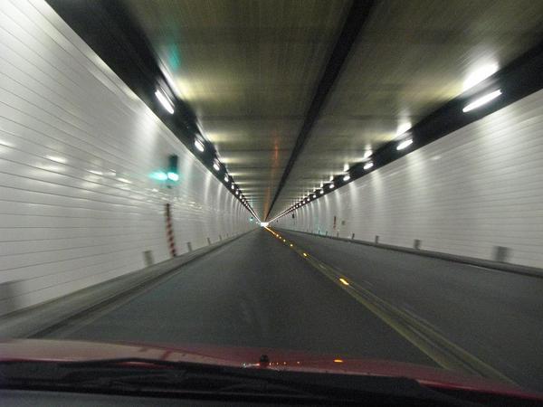Very long and very clean tunnel I drove through