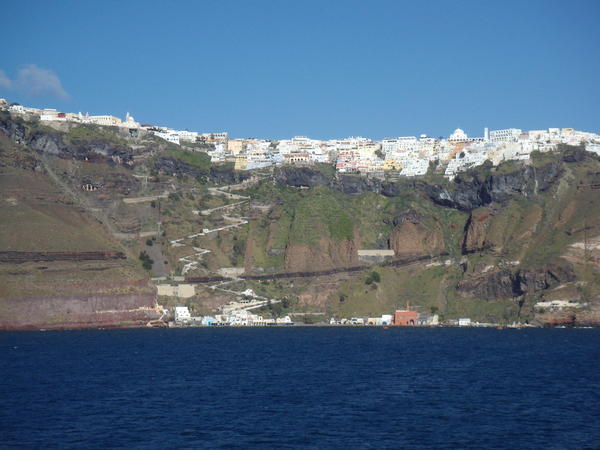 Coming into Santorini