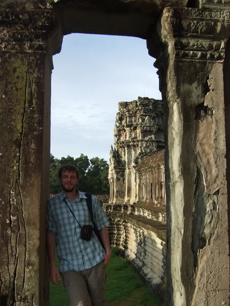 Ade in Angkor Doorway