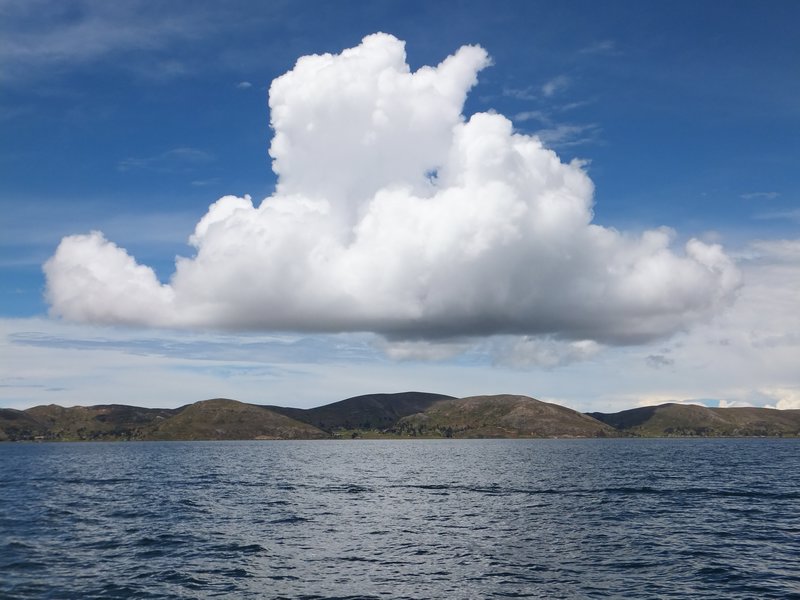 Cloud Over Lake Titicaca