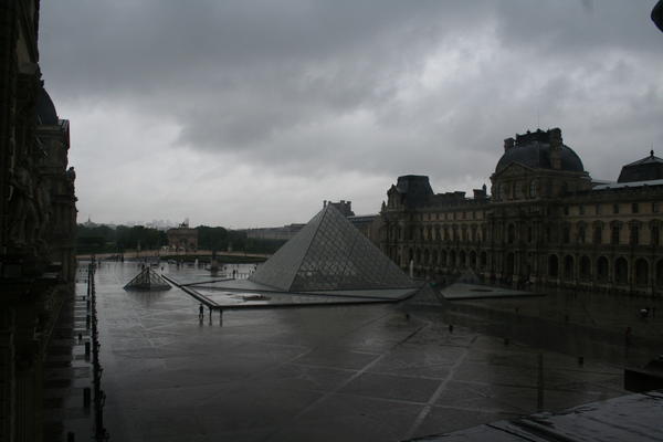 A rainy day at The Louvre