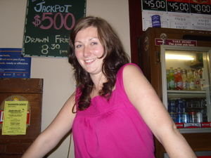 Check out the barmaid!