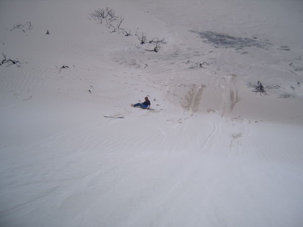 Me flying down the sand hill