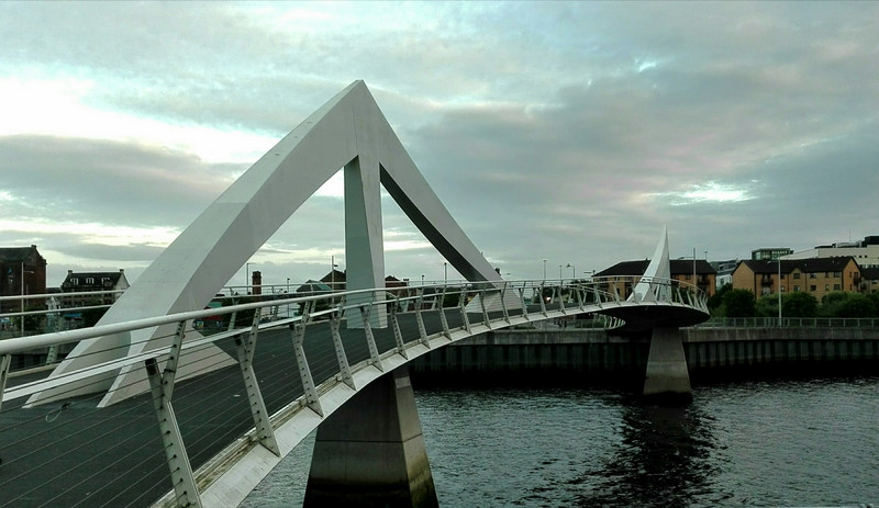 The Squiggly bridge, Glasgow, Scotland