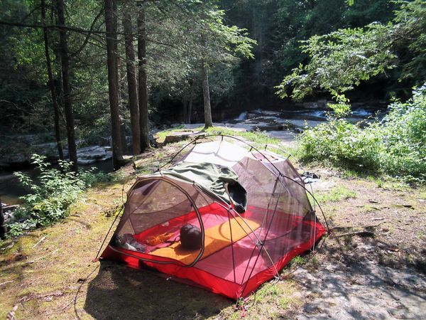 Camp at Dismal Creek Falls