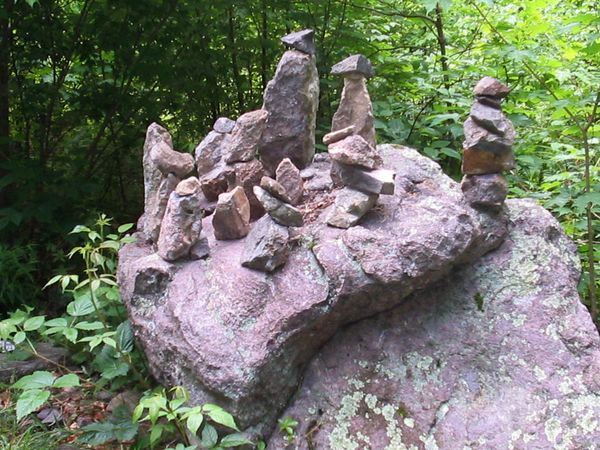 Rock Cairns at Old Orchard Shelter