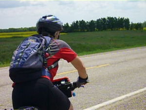 17 july 2007 Some cyclist, en route to Brandon, Mb