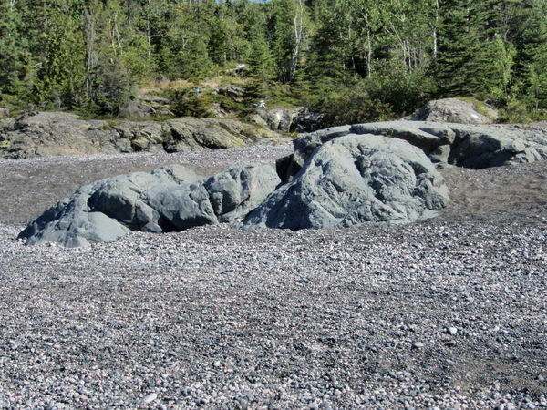 13 aug '07 Rocks & stones on Schreiber Beach on Lake Superior, Schreiber, Ont 