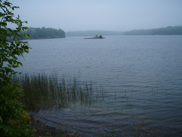 22 aug '07 Misty view over Bear Head Lake, Ont 