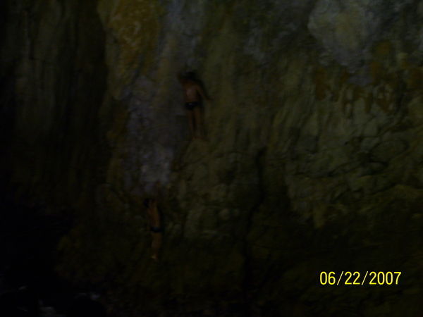 Climbing the cliff