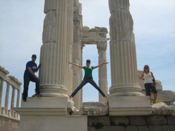 Justin, Julie and Kelly at the ruins at Ephesus