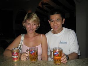 First beer in Cambodia