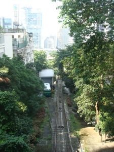 Tram line to the Peak - Hong Kong Island